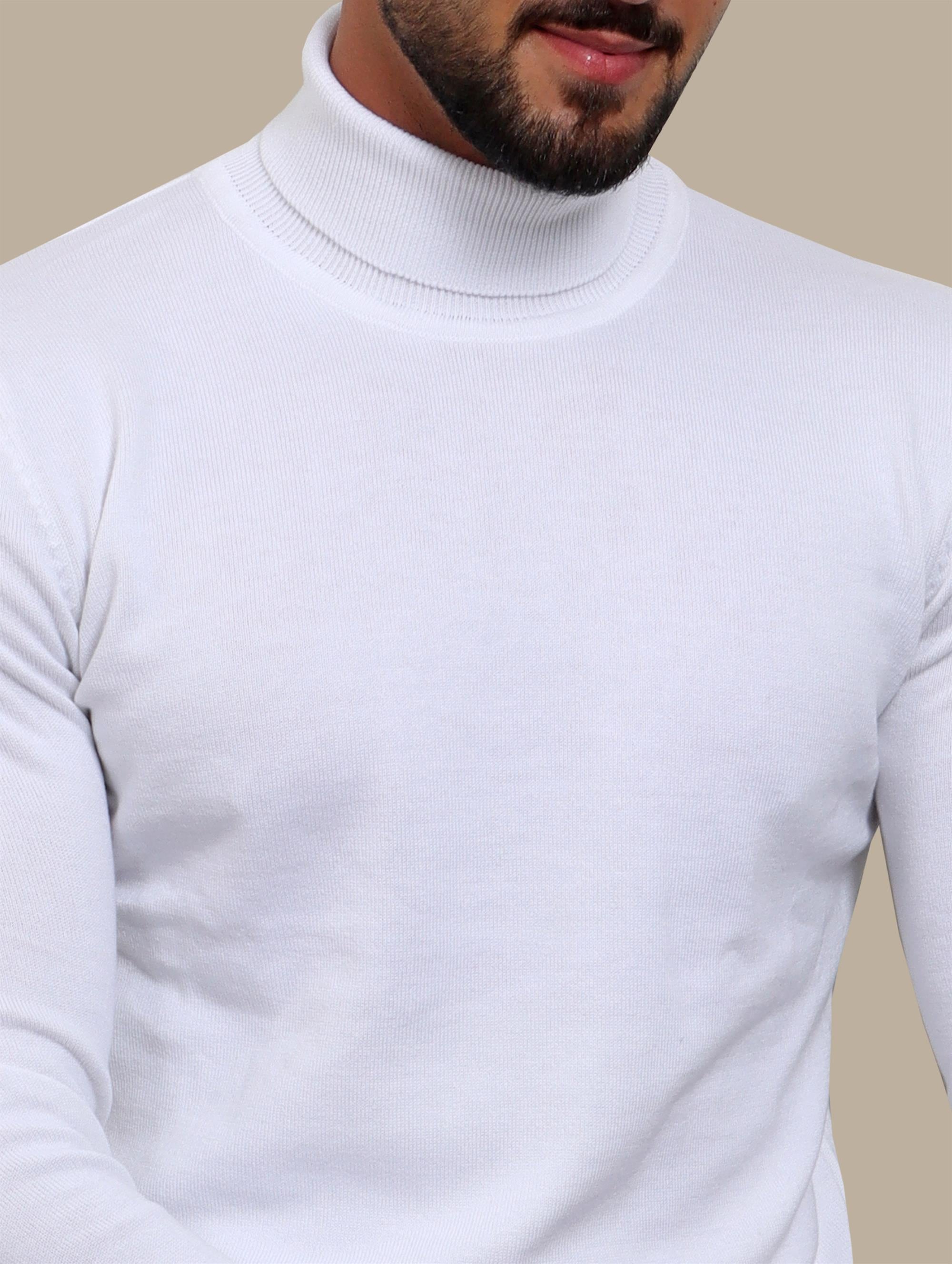 Sweater Turtle Neck Basic | White