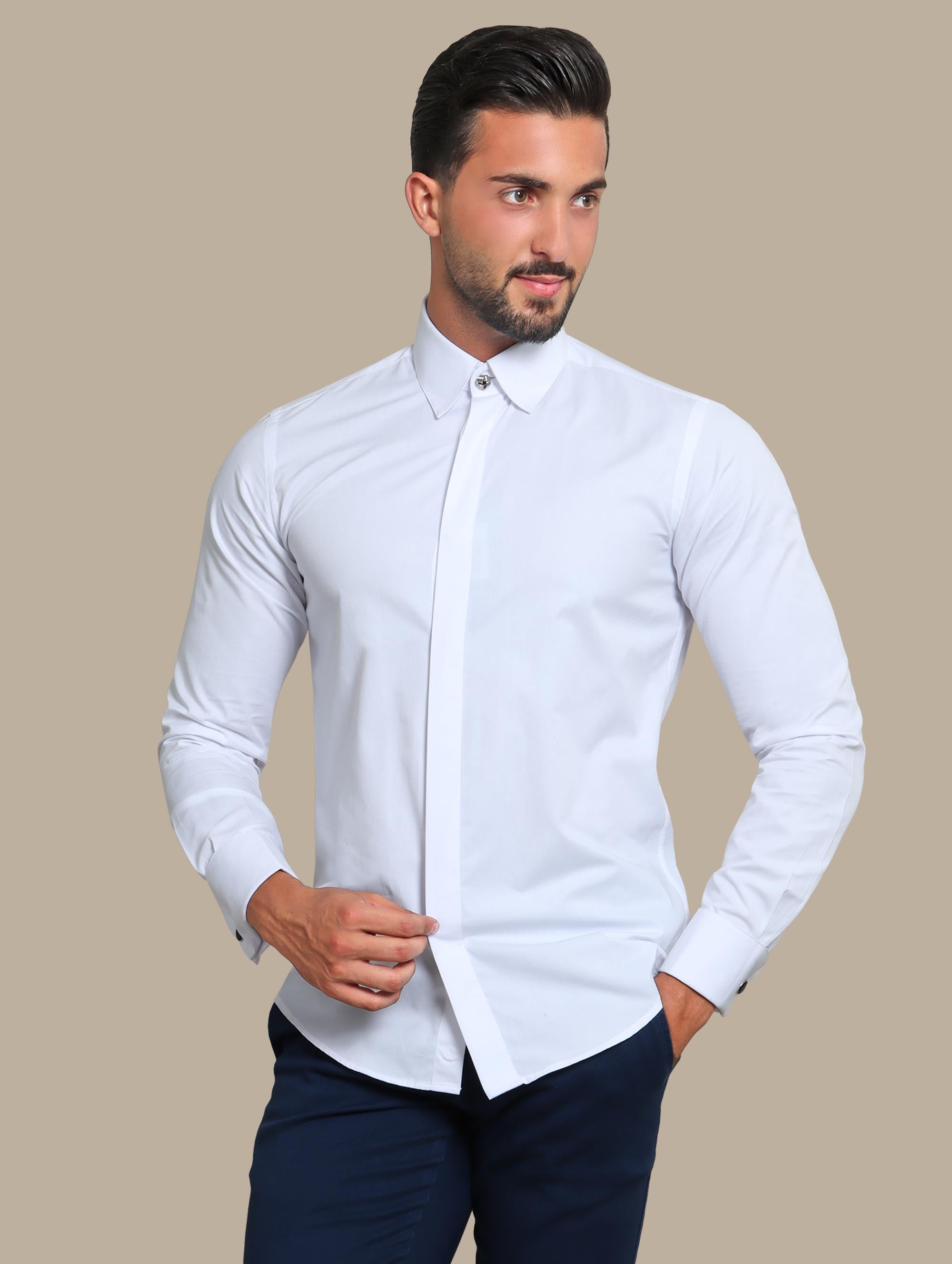 Shirt Pin Collar | White
