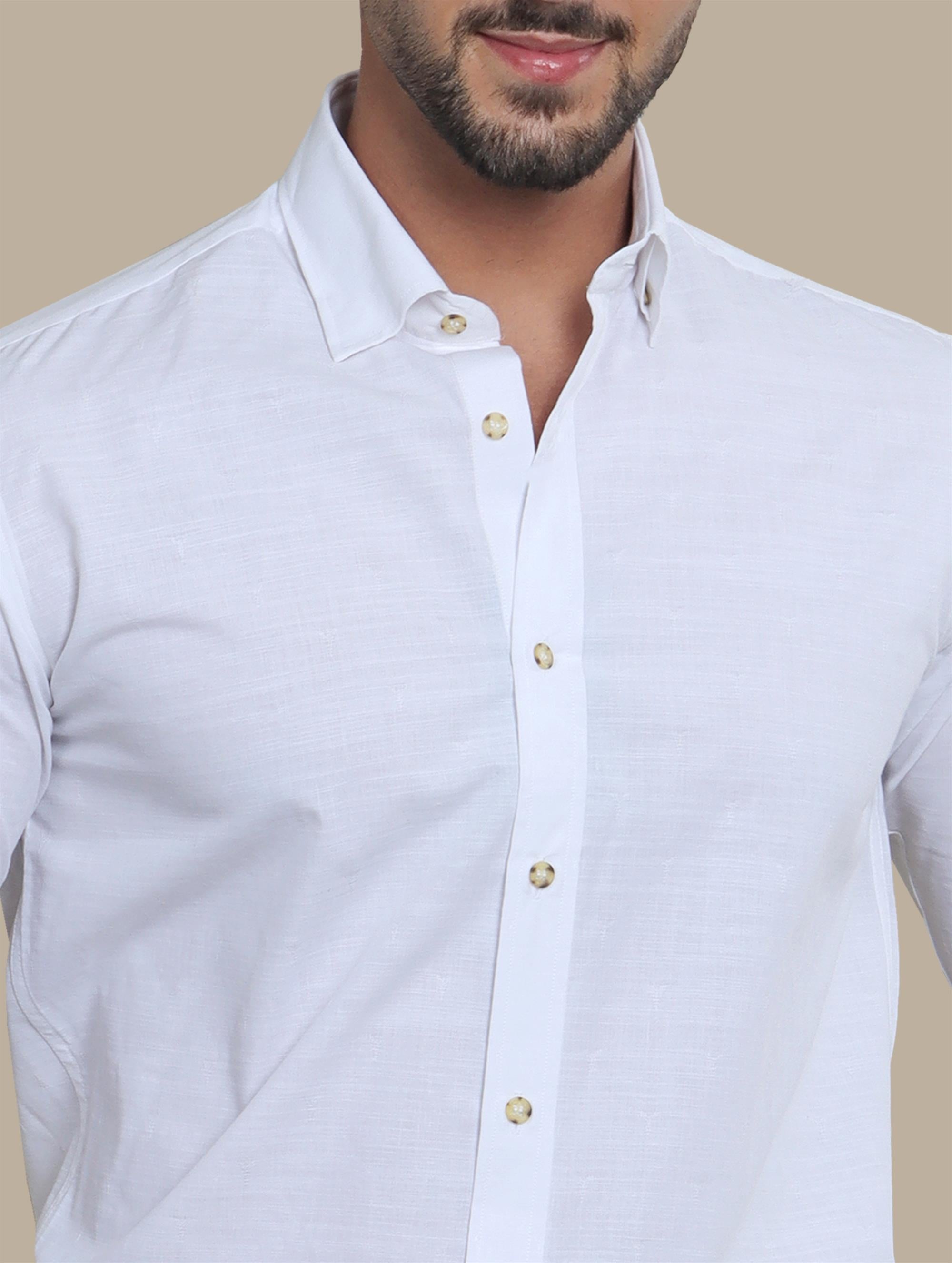 Shirt Linen Eiffel Reg. | White
