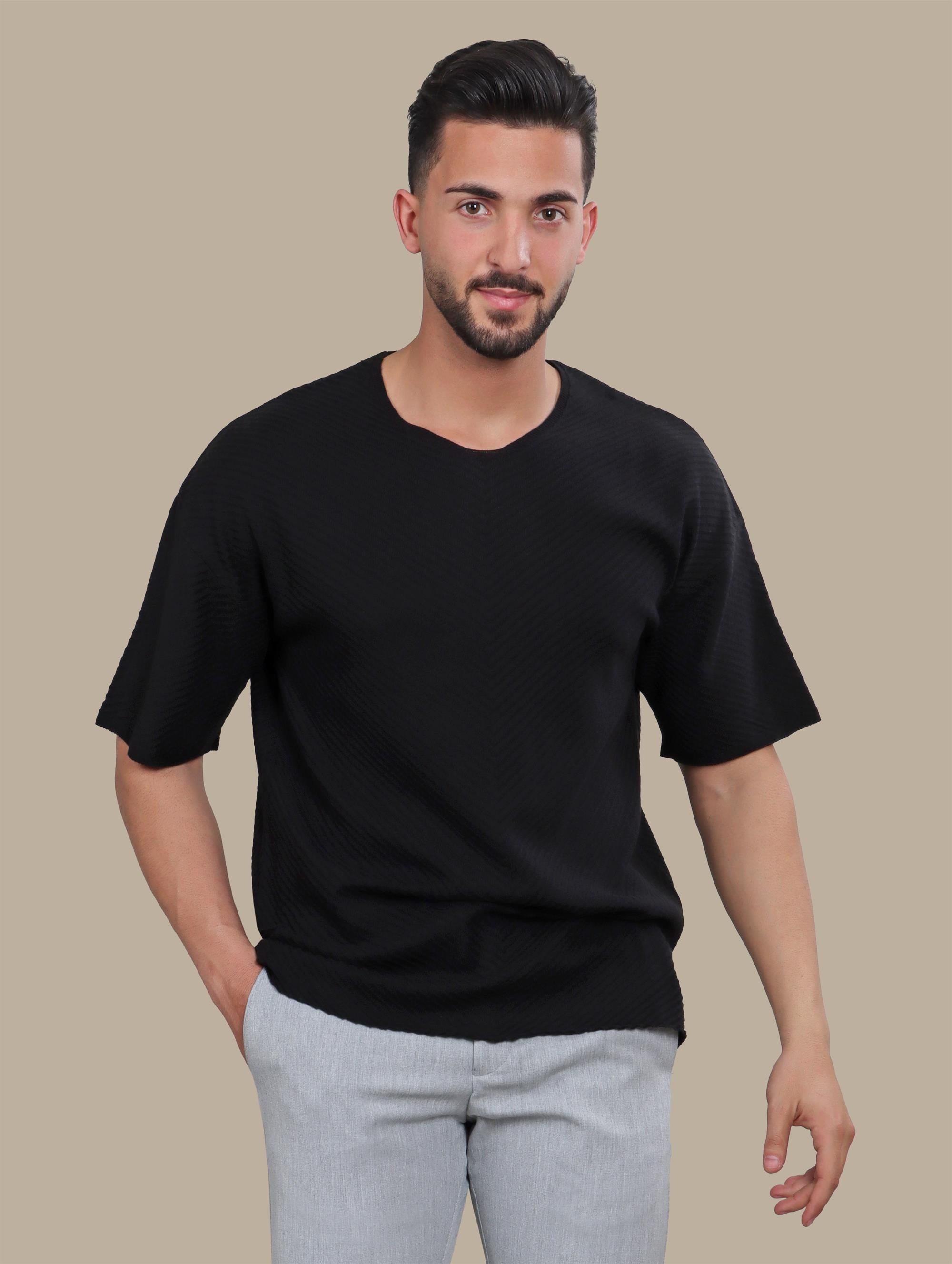 T-shirt Mercerized Oversize | Black