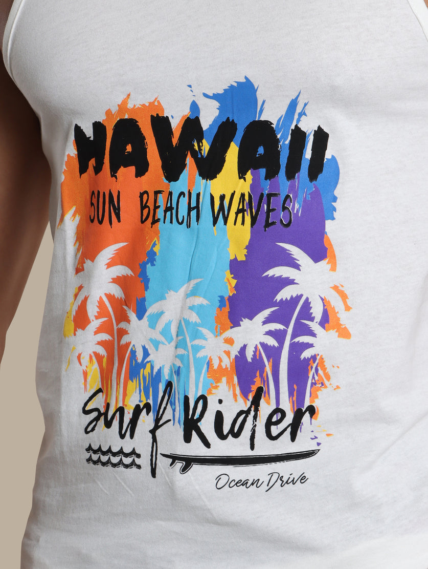 I-Shirt Printed Hawaii | White